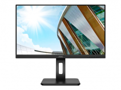 Монитор AOC Q24P2Q, 23.8" IPS WLED, 2560x1440@@75Hz, 4ms GtG, 250cd m/2, 1000:1, DCR 50M:1, FlickerFree, Low Blue Light, 2Wx2, Tilt, Height Adjust, Pivot, Swivel, D-SUB, HDMI, DP, USB hub