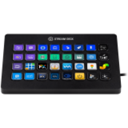 Elgato Stream Deck XL, Studio-Level Control, Time-Saving Integrations, expanded 8x4 grid w/32 LCD keys, Non-Slip Magnetic, Elgato Capture, OBS, Streamlabs, Twitch, YouTube, Twitter, Mixer, Spotify, Philips Hue, NVIDIA, Premiere Pro Icon Pack