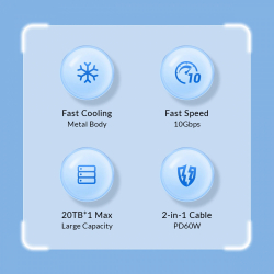 Orico докинг станция Storage - HDD/SSD Dock - 2 BAY Offline Clone 2.5/3.5 USB-C/USB-A - 6626C3-C-V1