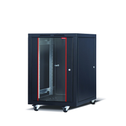 Formrack 19" Free standing rack 16U 600/800mm, height: 942 mm, loading capacity: 600 kg, front tempered glass door, openable locking sides and back (does not include castor/feet group)                          