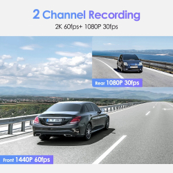 VIOFO Видеорегистратор Dash Cam A129 Plus DUO - GPS, Rear Cam included