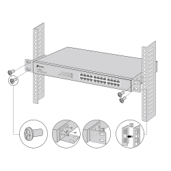 Комплект за монтаж на 13-инчови превключватели TP-Link Omada RackMount Kit-13