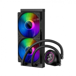 1stPlayer водно охлаждане Water Cooling 240mm - Thunderstorm TS4 240 Black - Digital Display, aRGB                          