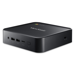 Компютър ViewSonic NMP760 - Chromebox Intel Celeron 5205U, 8GB DDR4, eMMC 64GB, HDMI out x 2, uSD card x 1, USB-C x 1, USB 3.0 x 4, RJ45 x 1, Audio out (3.5mm Audio Jack), Black