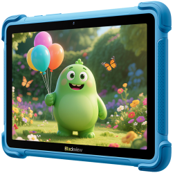 Blackview LINK 1 Kids WiFi 4/64GB 8.68-inch HD IPS 1340x800 60Hz 360nits RK3562 Quad-core 2.0GHz 5+8MP Cam 5000mAh WiFi 6 BT 5.0 Dual Speakers with Smart-K Support Tempered Film Stylus Pen Android 16 Ocean Blue