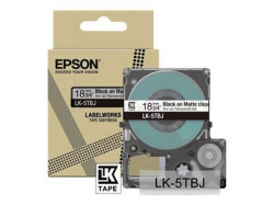 EPSON Matte Tape Clear/Black 18mm 8m LK-5TBJ