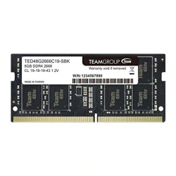 Памет Team Group Elite DDR4 SO-DIMM 8GB 2666MHz CL19-19-19-43 1.2V TED48G2666C19-S01                          