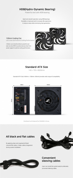 Zalman захранване PSU MegaMax 700W 80+ ZM700-TXII                          