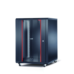 Formrack 19" Free standing rack 12U 600/600mm, height: 700mm, loading capacity: 600 kg, front tempered glass door, unopenable sides (does not include castor/feet group)