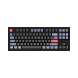 Геймърска Механична клавиатура Keychron V3 TKL Knob QMK Frosted Black Translucent, Keychron K Pro Blue Switch, RGB Backlight