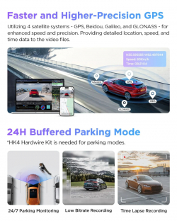 VIOFO Видеорегистратор Dash Cam A229 Pro 2 Channel - 4K, HDR, Dual Sony STARVIS 2, GPS, Bluetooth