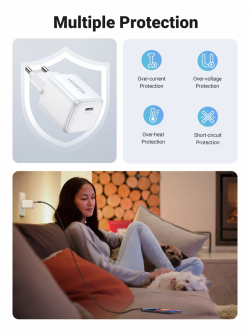 Ugreen универсално зарядно за стена Charger Wall GaN 30W CD319 White - 15326