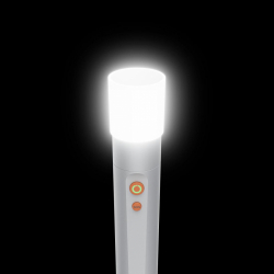HAMA LED Фенер FL350-C, презареждащ се, алуминиев, 4 режима + SOS