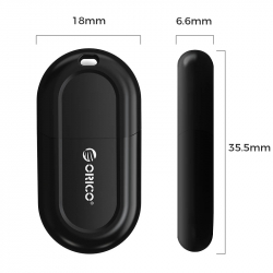 Orico блутут адаптер Bluetooth 5.3 USB adapter, black - BTA-53-BK