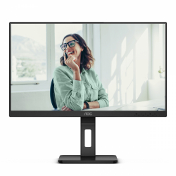Монитор AOC Q27P3CV, 27" IPS WLED Panel, AntiGlare, 3H, 16:9, 2560x1440, 75Hz, 350cd/m2, 1000:1, 50M:1, 3-sided frameless, 2x HDMI, DisplayPort, DP Out, USB-C, 4x USB 3.2, LAN, Speakers, Flicker-free, Low blue light, Adaptive Sync, Tilt, Swivel, Pivot, HAS, VESA 100, Black                          