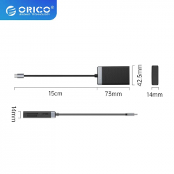 Orico четец за карти Card Reader USB Type C - CL4T-C3-BK