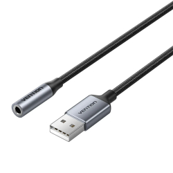 Vention външна звукова карта USB Sound card 1-Port 0.25M Gray - CVFHC