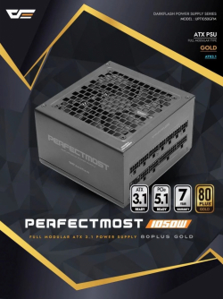 Darkflash захранване PSU ATX 3.1 1050W Gold, Full Modular, PCIe 5.1 - PMT1050 A3