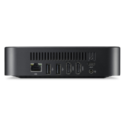Компютър ViewSonic NMP760 - Chromebox Intel Celeron 5205U, 8GB DDR4, eMMC 64GB, HDMI out x 2, uSD card x 1, USB-C x 1, USB 3.0 x 4, RJ45 x 1, Audio out (3.5mm Audio Jack), Black                          