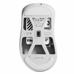 Pulsar професионална геймърска мишка Wireless Gaming Mouse Xlite v4 Size3 White - 1K (8K compatible)