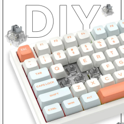 VGN професионална геймърска механична клавиатура Professional Gaming Mechanical Keyboard N75 RGB Caribbean Blue - Power Purple Switches [Tactile]