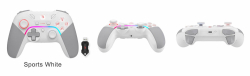 Геймърски контролер A4tech Bloody GPW70, Жичен и безжичен, RGB, Бял