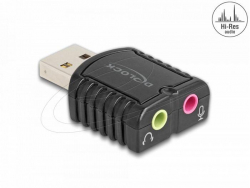 Delock Външна звукова карта, USB, 24 bit / 96 kHz