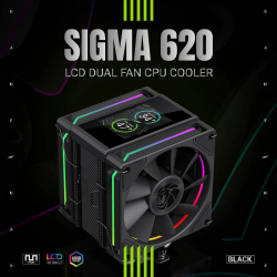 Gamemax охладител CPU Cooler Sigma 620 LCD Black - Addressable RGB