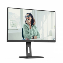 Монитор AOC Q27P3CV, 27" IPS WLED Panel, AntiGlare, 3H, 16:9, 2560x1440, 75Hz, 350cd/m2, 1000:1, 50M:1, 3-sided frameless, 2x HDMI, DisplayPort, DP Out, USB-C, 4x USB 3.2, LAN, Speakers, Flicker-free, Low blue light, Adaptive Sync, Tilt, Swivel, Pivot, HAS, VESA 100, Black