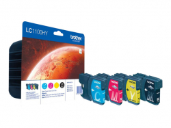 Brother LC-1100HY BK/C/M/Y VALUE BP Ink Cartridge High Yield Set
