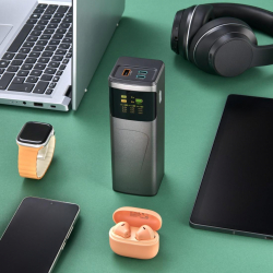 HAMA Външна батерия &ldquo;High Power&rdquo;, 150 W, 24000 mAh, 2x USB-C, USB-A, бързо зареждане                          