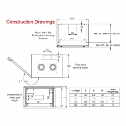 LANDE Комуникационен шкаф STB Security Box, 540x400mm, 9U , 19"                          