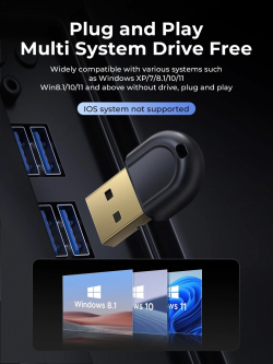 Orico блутут адаптер Bluetooth 5.3 USB adapter, black - BTA-53-BK