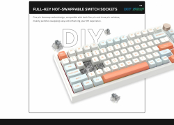 VGN професионална геймърска механична клавиатура Professional Gaming Mechanical Keyboard N75 RGB Caribbean Blue - Power Purple Switches [Tactile]