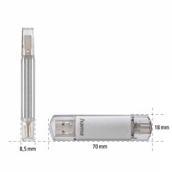 USB памет HAMA Тип USB-C/ USB-A 3.0 Laeta, 16GB, 40Mb/s