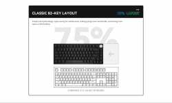 VGN професионална геймърска механична клавиатура Professional Gaming Mechanical Keyboard N75 RGB Caribbean Blue - Power Purple Switches [Tactile]