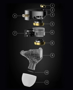KZ професионални слушалки Hi-Fi In-Ear-Monitors - Castor Pro Gray No Mic - Bass Up Edition
