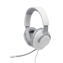 JBL QUANTUM 100 WHT Wired over-ear gaming headset with a detachable mic                          