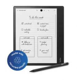 Kobo Elipsa 2E-Book Reader Pack, E Ink Carta 1200 touchscreen, 10.3 inch, 1404 x 1872, 32 GB, CPU 2.0 GHz, USB-C, Includes Kobo Stylus, Black                          