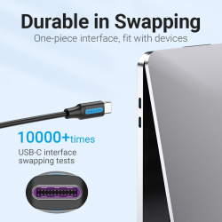 Vention Кабел USB 2.0 Type-C to Type-C - 1.5M Black 5A Fast Charge - COTBG