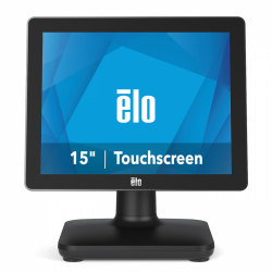 Тъч компютър EloPOS EPS15S2-2UWB-1-MT-4G-1S-NO-00-BK 15" touchscreen,  p/n E931330, 4:3, Celeron, 4GB RAM, 128SSD, Projected Capacitive 10-touch, Zero-Bezel, Antiglare, Black, with I/O Hub Stand, USB-C, NO OS