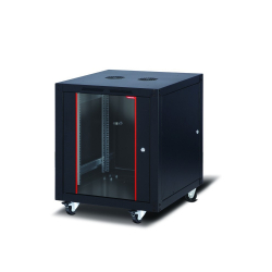 Formrack 19" Free standing rack 12U 600/1000mm, height: 764mm, loading capacity: 600 kg, front tempered glass door, openable locking sides and back (does not include castor/feet group)                          