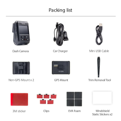 VIOFO Видеорегистратор Dash Cam A119 V3-G - GPS Module, Quad HD+, HDR, Sony STARVIS