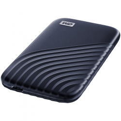 WD My Passport SSD 2TB Midnight Blue Cross Compatible USB 3.2 Gen-2 and USB-C 1050MB/s Read 1000MB/s Write PC Mac Compatiable