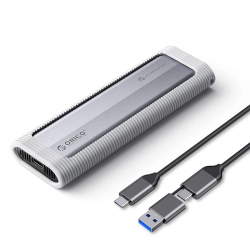 Orico външна кутия за диск Storage - Case - M.2 NVMe M-key 10 Gbps, Silicone Protective Case - AXM2-G2-GY-BP