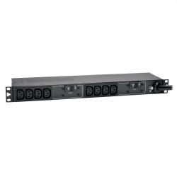 Tripp Lite by Eaton 7.7kW Single-Phase 200-240V Basic PDU, 10 C13 Outlets, IEC 309 32A Blue Input, 3.6 m Cord, 1U Rack-Mount                          