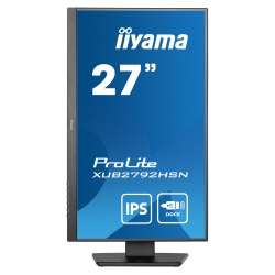 Монитор IIYAMA XUB2792HSN-B5 27", IPS LED Panel, 3-side borderless, Anti Glare, 16:9, 1920 x1080, 250cd/m2, 1000:1, 80M:1, 4ms, HDMI, DisplayPort, USB-C, 2x USB, DP Out, LAN, HDCP, Blue light reducer, Flicker free, Speakers, HAS, Swivel, Pivot, Tilt, VESA 100, Black