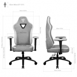 Геймърски стол ThunderX3 EAZE Loft - Сив                          