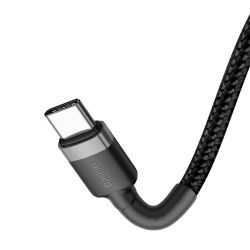 Кабел Baseus Cafule USB-C PD /USB-C PD PD2.0 60W 20V 3A QC3.0 2м CATKLF-HG1 - черен/сиво
