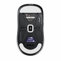 Pulsar професионална геймърска мишка Wireless Gaming Mouse X2 v3 eS Size1 Black 8K, OLED Display, Tournament Edition